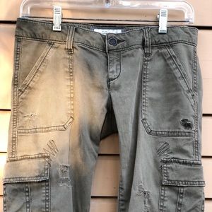 Army green Abercrombie and Fitch skinny jeans